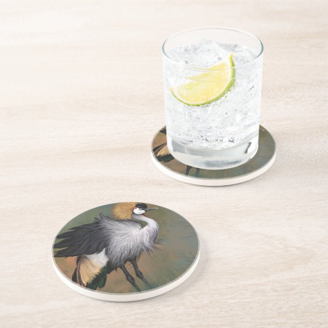 Untersetzer Grauer Krane (Seite)