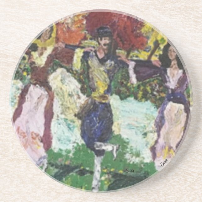 Untersetzer: Grecian Festival Getränkeuntersetzer (Vorne)