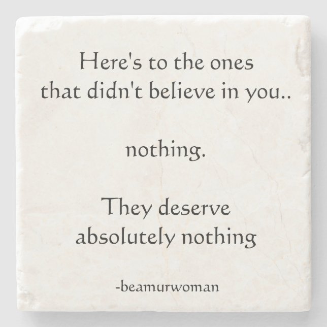 Untersetzer hier ist zu den, die nicht glaubten (Vorderseite)