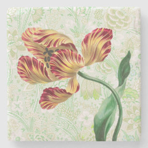 Untersetzer im Vintage-Stil mit Frühlingsblumen in