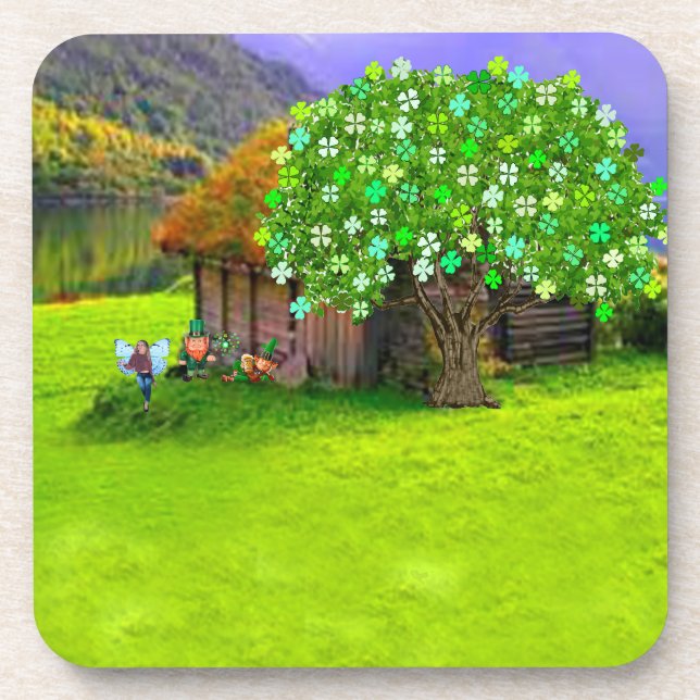 Untersetzer "Land der Fairies & Leprechauns" (Set  (Vorderseite)