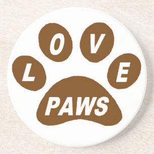Untersetzer Liebe Paws Brown