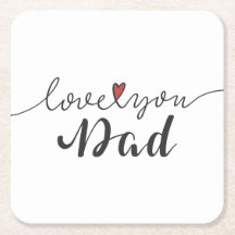 Untersetzer Liebe-Sie Vater-glücklicher des