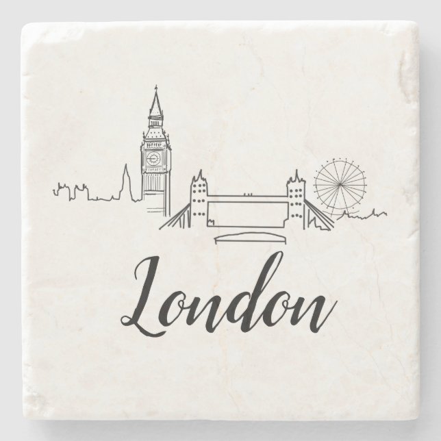 Untersetzer London British Illustration Stone (Vorderseite)