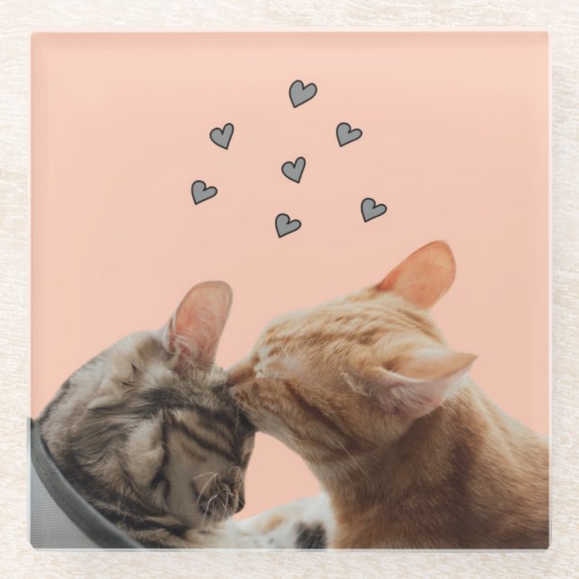 Untersetzer, Meow und Pelz-Ever Glasuntersetzer (Vorderseite)