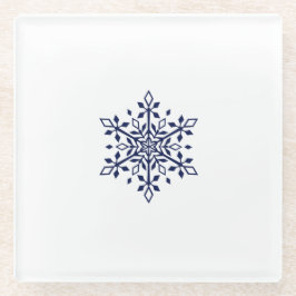 Untersetzer mit blauer Schneeflocke