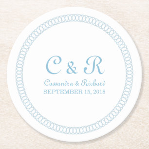 Untersetzer mit blauer Umrandung