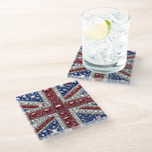 Untersetzer mit Britischen Farben (Schrägansicht)