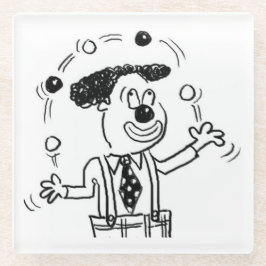Untersetzer mit Clown Juggler Juggler