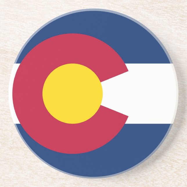 Untersetzer mit der Flagge Colorado, USA (Vorne)