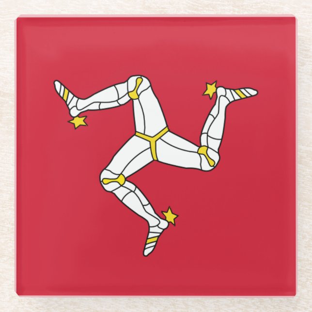 Untersetzer mit der Flagge der Insel Man, Vereinig (Vorderseite)
