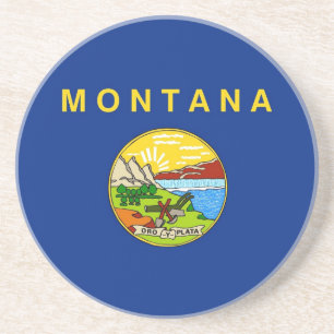 Untersetzer mit der Flagge der Montana, USA