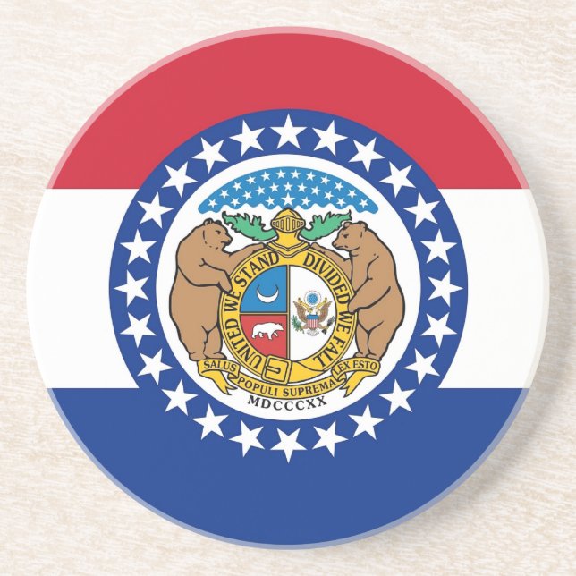 Untersetzer mit der Flagge des Missouri, USA (Vorne)