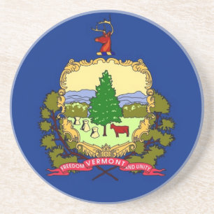 Untersetzer mit der Flagge des Vermont, USA