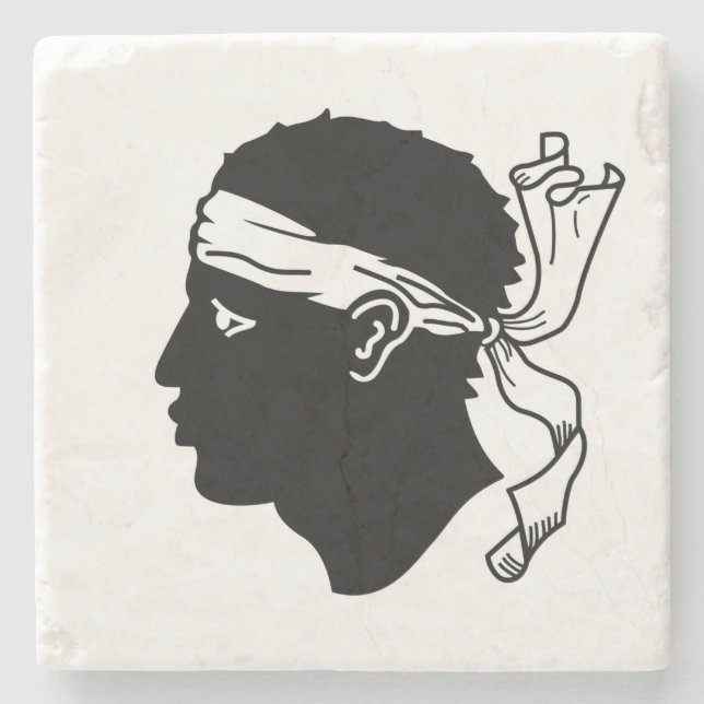 Untersetzer mit der Flagge Korsikas (Vorderseite)