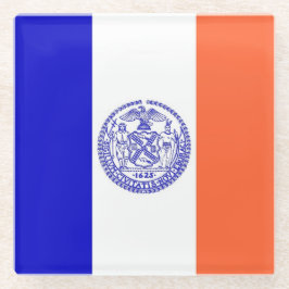Untersetzer mit der Flagge New Yorks, USA