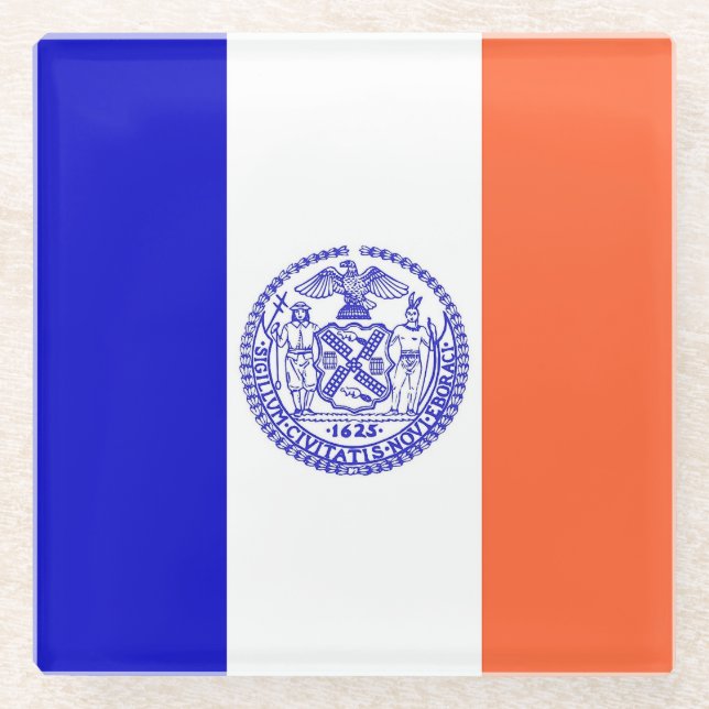 Untersetzer mit der Flagge New Yorks, USA (Vorderseite)