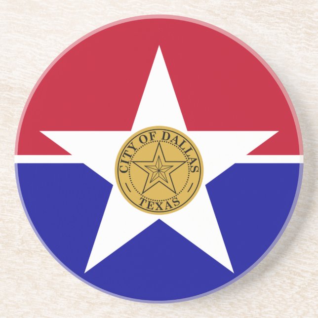 Untersetzer mit der Flagge von Dallas, Texas, USA (Vorne)