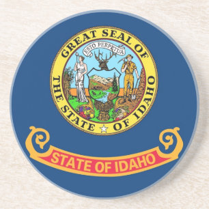 Untersetzer mit der Flagge von Idaho, USA