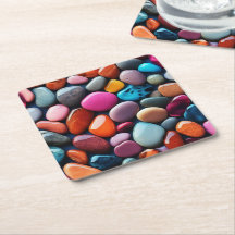 Untersetzer mit farbigen Steinen