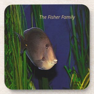 Untersetzer mit Fischdesign und Meeresgras