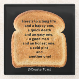 Untersetzer mit Funny Witty Toast