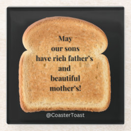 Untersetzer mit Funny Witty Toast