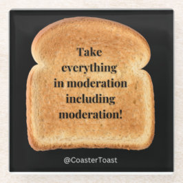 Untersetzer mit Funny Witty Toast