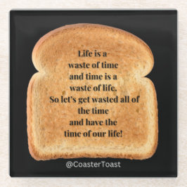 Untersetzer mit Funny Witty Toast