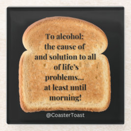 Untersetzer mit Funny Witty Toast