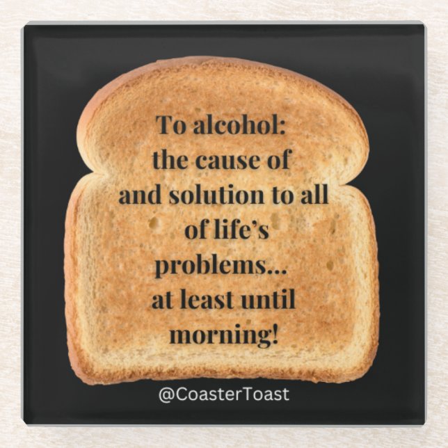 Untersetzer mit Funny Witty Toast (Vorderseite)