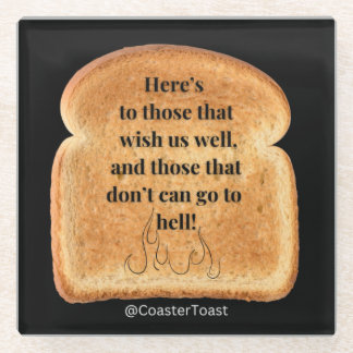 Untersetzer mit Funny Witty Toast