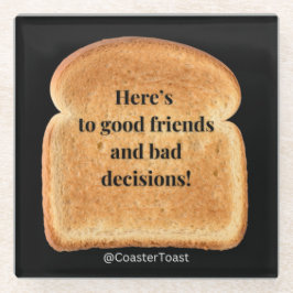 Untersetzer mit Funny Witty Toast