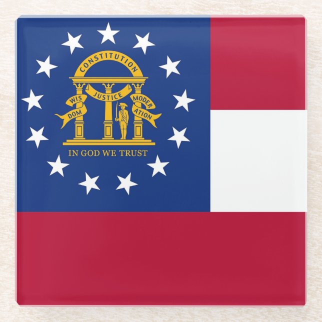 Untersetzer mit georgischer Flagge, USA (Vorderseite)