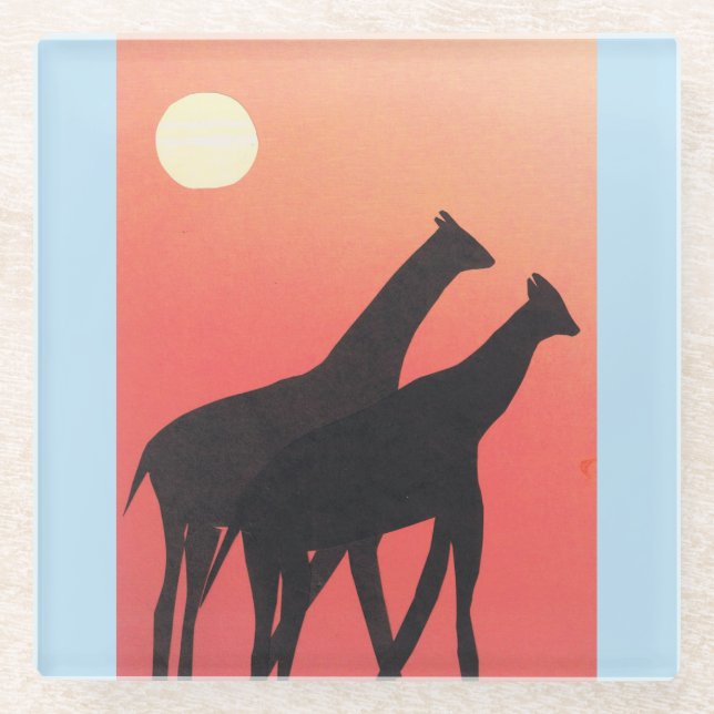 Untersetzer mit Giraffe (Vorderseite)