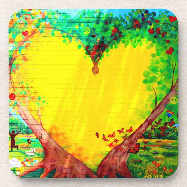 Untersetzer mit Goldherz (Vorderseite)