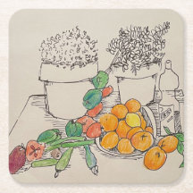 Untersetzer mit Orangen