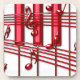 Untersetzer mit roter Pianobar (Vorderseite)