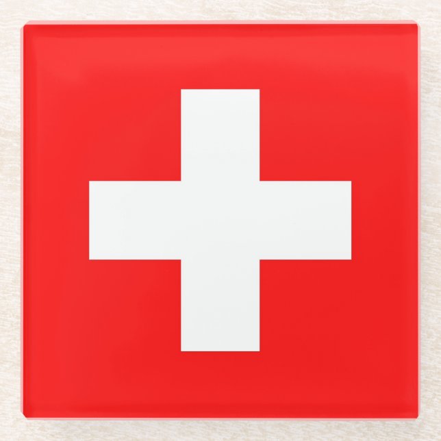 Untersetzer mit Schweizer Flagge (Vorderseite)