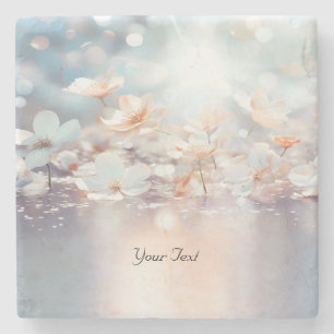 Untersetzer mit weißem Pfirsichfarben