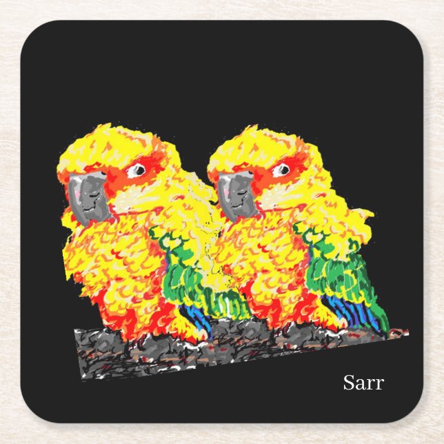 Untersetzer: Paprika Rechteckiger Pappuntersetzer (Vorderseite)