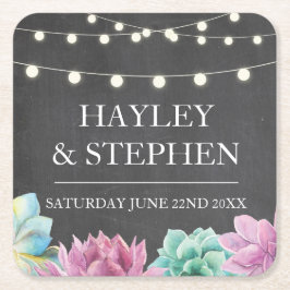 Untersetzer Pastels Succulents Rustikale Hochzeits