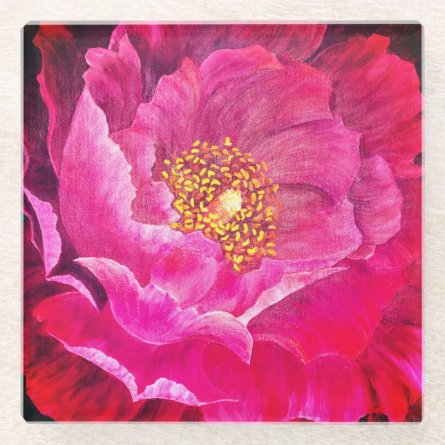 Untersetzer Pink Cactus Rose (Vorderseite)