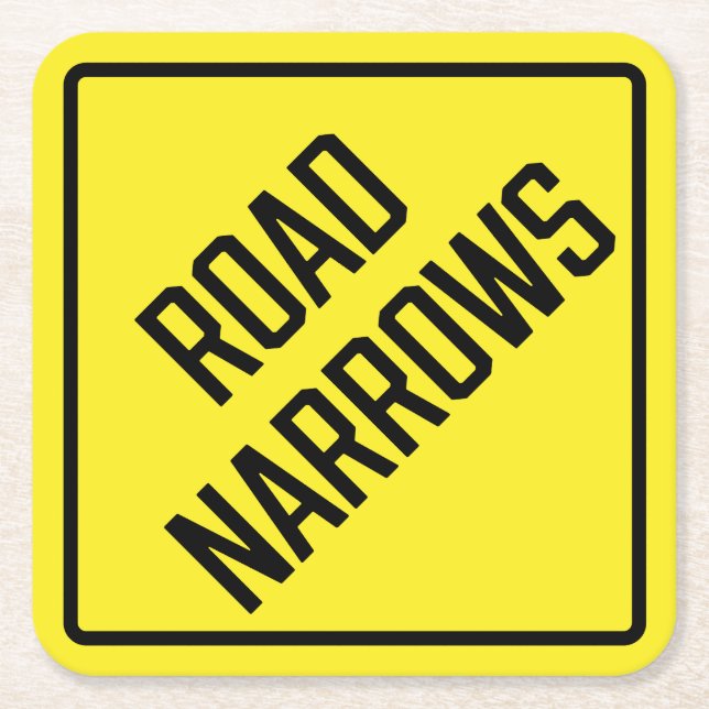 Untersetzer "Road Narrows Paper (Vorderseite)