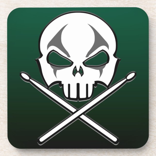 Untersetzer-Rock & Roll-Drummer-Untersetzer für Sc Getränkeuntersetzer (Vorderseite)