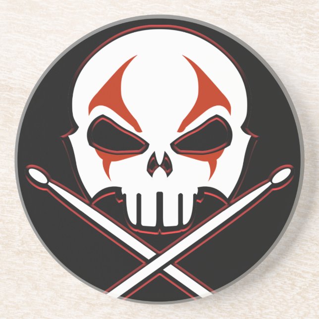 Untersetzer-Rock & Roll-Drummer-Untersetzer für Sc Untersetzer (Vorne)