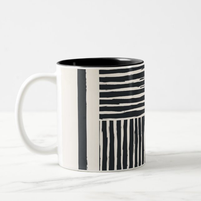 Untersetzer schwarz und weiß zweifarbige tasse (Links)
