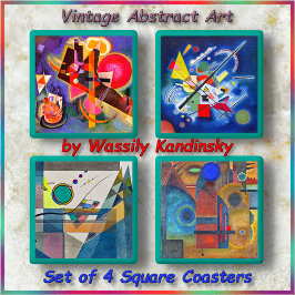 UNTERSETZER SET (4) - Abstrakt von Wassily Kandins