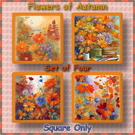 UNTERSETZER SET (4) - Blume Herbst - Nur Platz