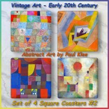 UNTERSETZER-SET (4) - Kunst von Paul Klee (1879-19